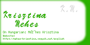 krisztina mehes business card
